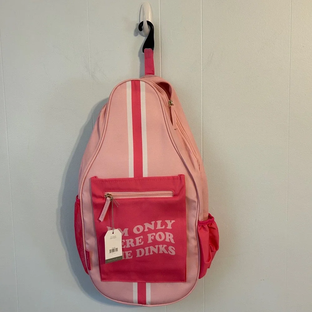 Steel Mill & Co Pink I\'m Only Here For The Dinks Pickleball Sling‎ Bag NWT